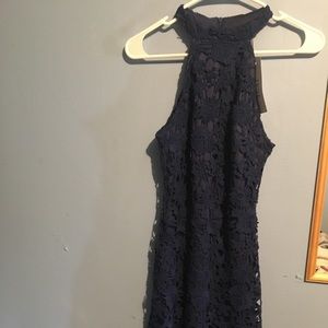 Navy Blue Lace Dress